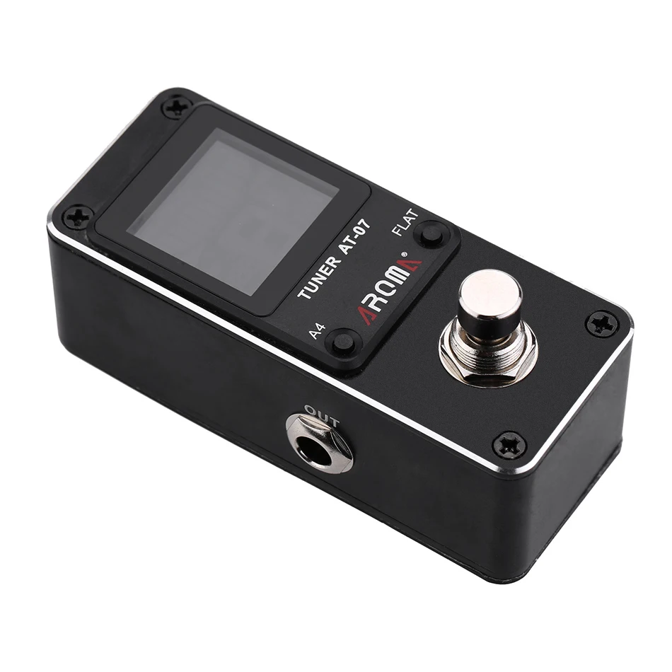 US $18.76 AROMA AT07 Mini Foot Guitar Tuner Effect Pedal Guitarra Chromatic Tuning Metal Shell HD Display For STAGE And STUDIO