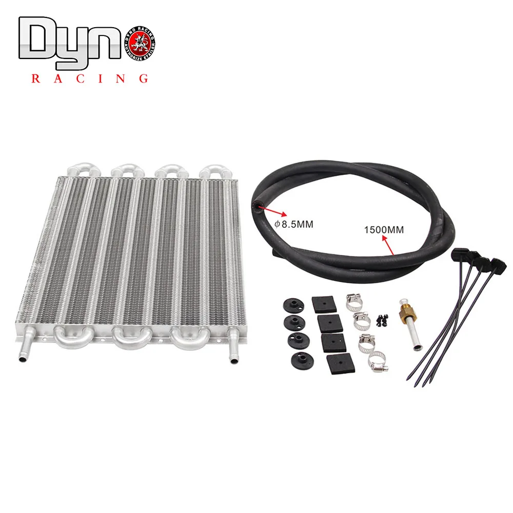 

DYNO- 8 Row sliver Aluminum Remote Transmission Oil Cooler/Auto-Manual Radiator Converter Kit TOC002
