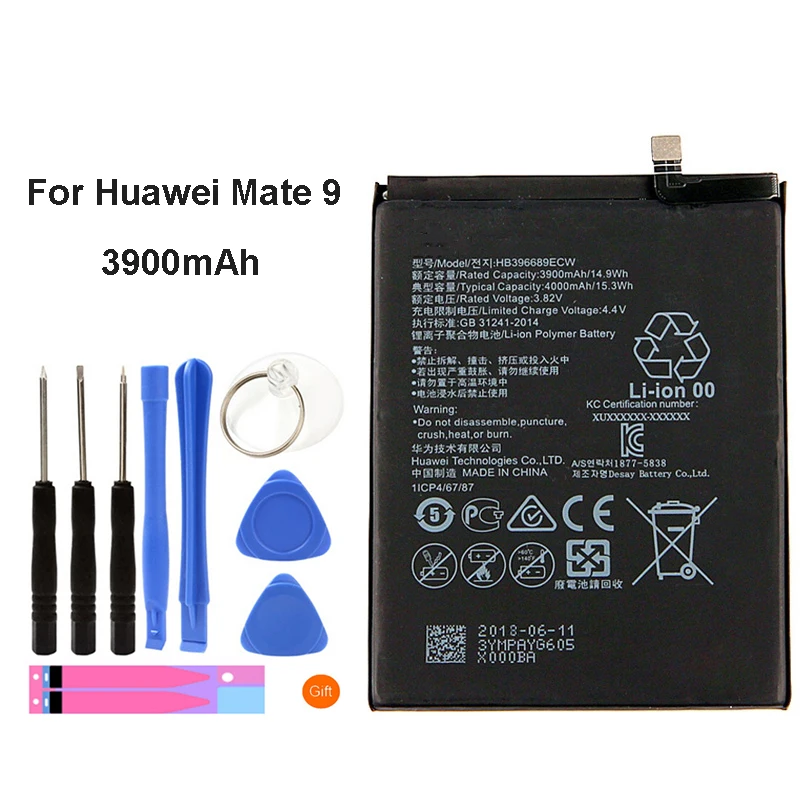Оригинальный аккумулятор для телефона HB396689ECW Huawei Mate 9 Mate9 настоящий 4000 мАч Высокое