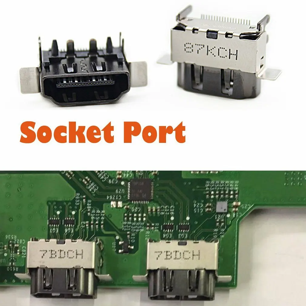 

For XBOX ONE X Motherboard Original New HDMI 2.1 Socket Port Spare Part Repair