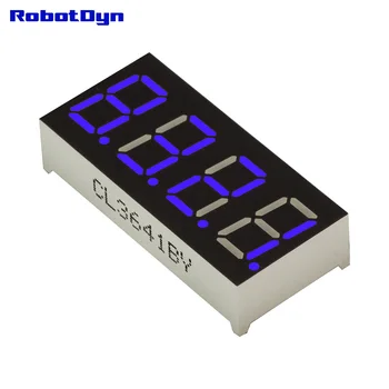 

5pcs = 4-Digit 7-segments LED Display tube, decimal, BLUE, disp. size 30x14mm, 0.36"