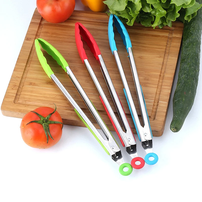 

2019 2pcs / Set Barbecue Tongs Food Tongs Food Clip Stainless Steel Buffet Cooking Tool Anti Heat Resistant Bread Clip BBQ Tools