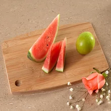 Прекрасный овал Форма природа бамбука разделочную доску Защита окружающей среды защитой с подвесной Дизайн Резка доска