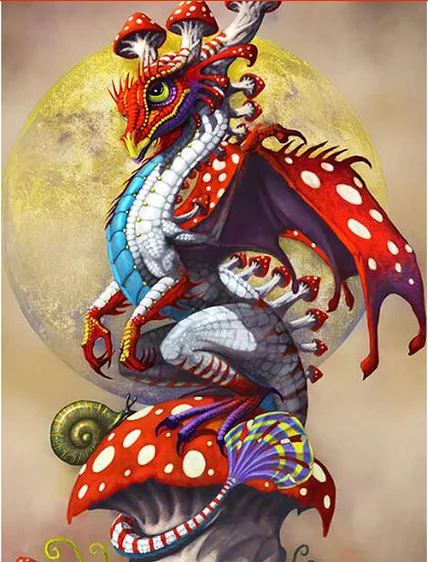

5D DIY diamond painting Chinese Dragon full circular diamond embroidery cross stitch full rhinestone inlaid home decoration