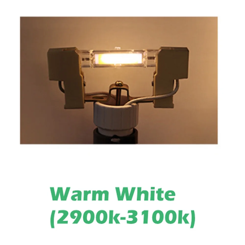С регулируемой яркостью R7S 118 мм COB мини Стекло трубка светодиодный 50 Вт 40 Вт 30 Вт 15 Вт предназначены на замену галогеновым лампам, 220 V-240 V R7S 78 мм мощный профессиональный светодиодный прожектор лампы - Испускаемый цвет: Warm White