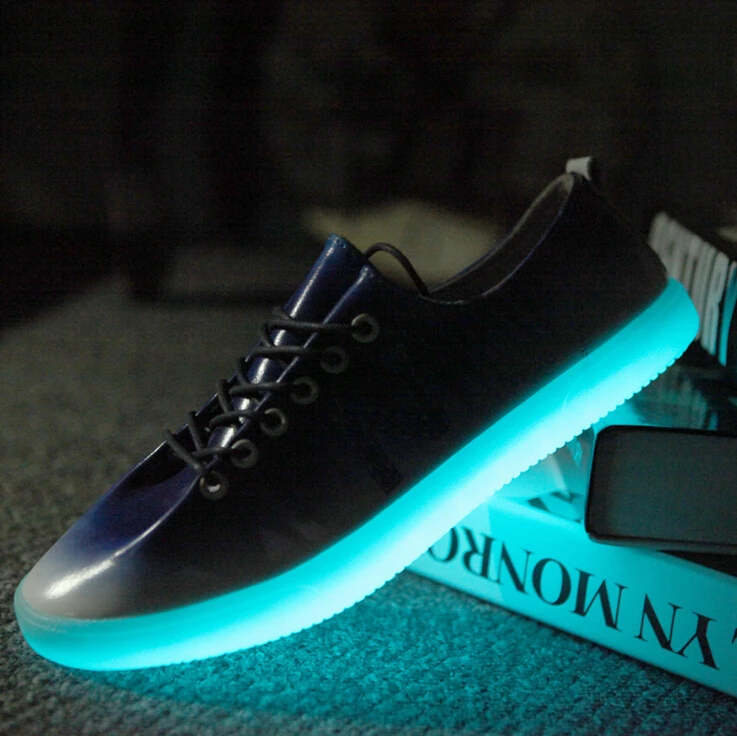 Men's Shark nigh light shoes Men glow in the dark cool