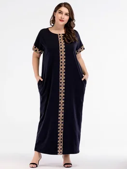 

Pluse Size Casual Full Dresses Muslim Kaftan Traditional Turkish Arabic Eid Mubarak Middle East Abaya Gown Women Free Shipping