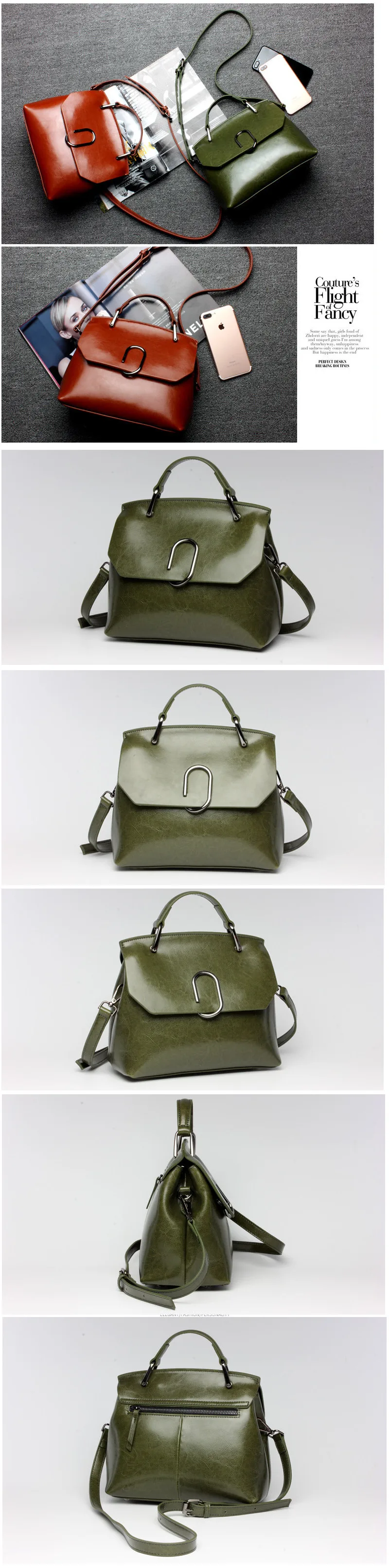 YGDB Брендовая женская сумка дизайнерская повседневная женская сумка через плечо винтажная однотонная кожаная сумка-тоут женские сумки L6134