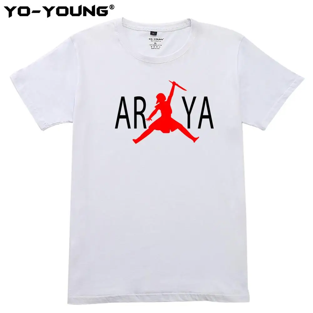Yo-Young Women T Shirts Arya Stark Not Today модная футболка с принтом Игры престолов 100% чёсаный