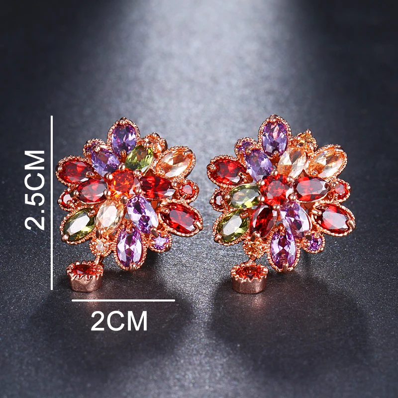 Женские серьги гвоздики AAA с фианитом|flower stud earrings|stud earringsear earrings |