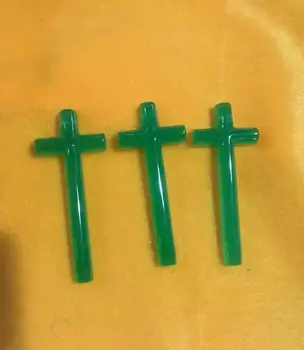 

Drop Shipping green Cross pendant Handmade Lucky pendant Men Women jewelry free