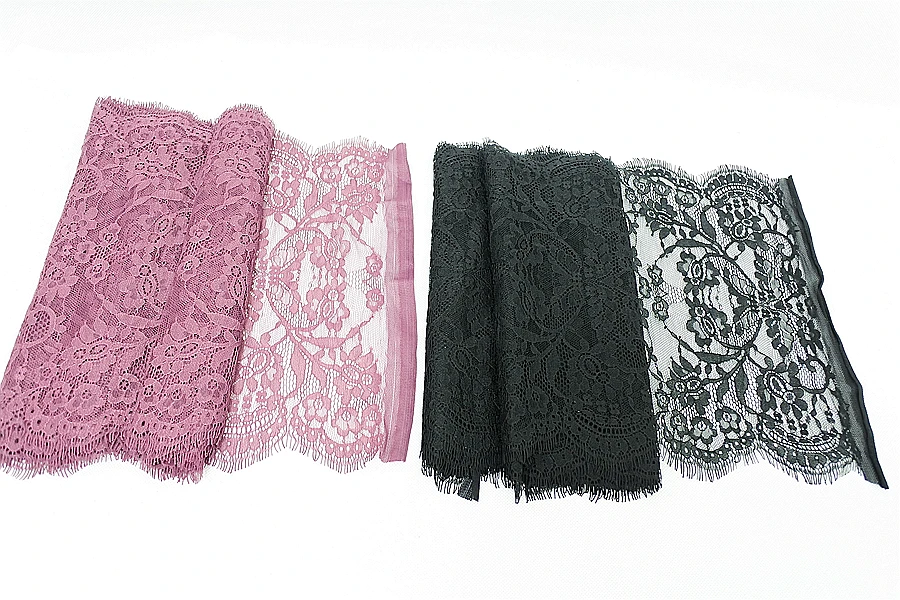 

Eyelash lace 3m Length Black Brown edgediy dress skirt adornment lace hollow cloth material X100 Free shipping