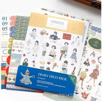

1pcs V.4 Korea Stickers iconic PVC decorative stickers diary companion diary deco pack