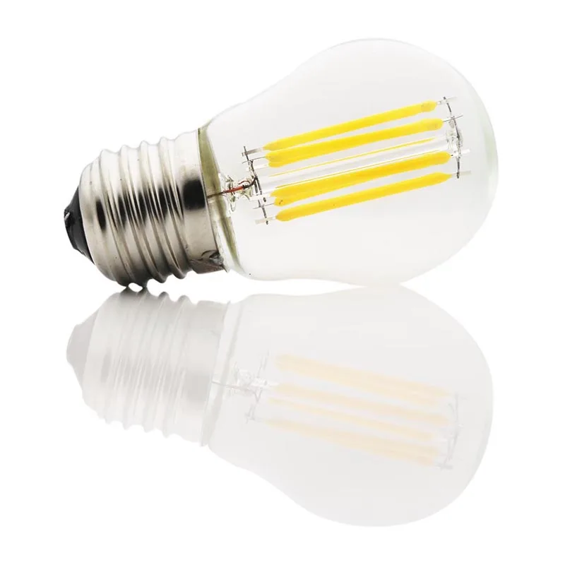 Светодиодный Ретро светильник Эдисона E26 110 в 2 Вт 4 Вт 6 Вт G45 винтажная ампульная лампа накаливания лампа Эдисона для домашнего декора