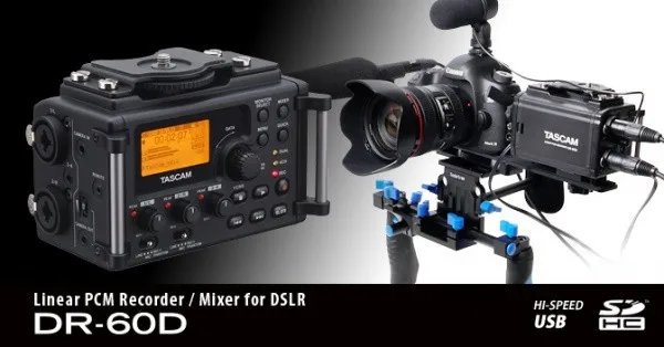 Фирменный Tascam DR-60d Профессиональный линейный ПКМ рекордер микшер DSLR видео шутер для DSLR SLR камеры DHL EMS