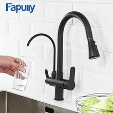 Fapully Kitchen Faucet Filter Water Sink Black Brass Pull Down Dual Sprayer Nozzle Torneira Swivel Water Outlet Mixer Tap 1030 Fapully Kitchen Faucet Filter Water Sink Black Brass Pull Down Dual Sprayer Nozzle Torneira Swivel Water Outlet Mixer Tap 1030