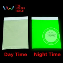 TCYG825 Brilham no pigmento escuro Luz Verde Amarelo Cor durar muito tempo brilhante luminescente em pó, pó Noctilucent bóias De Pesca