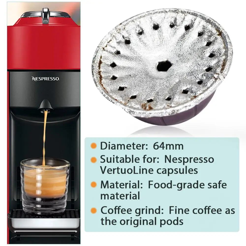 Aluminum Foils Lids To Reuse Capsules 