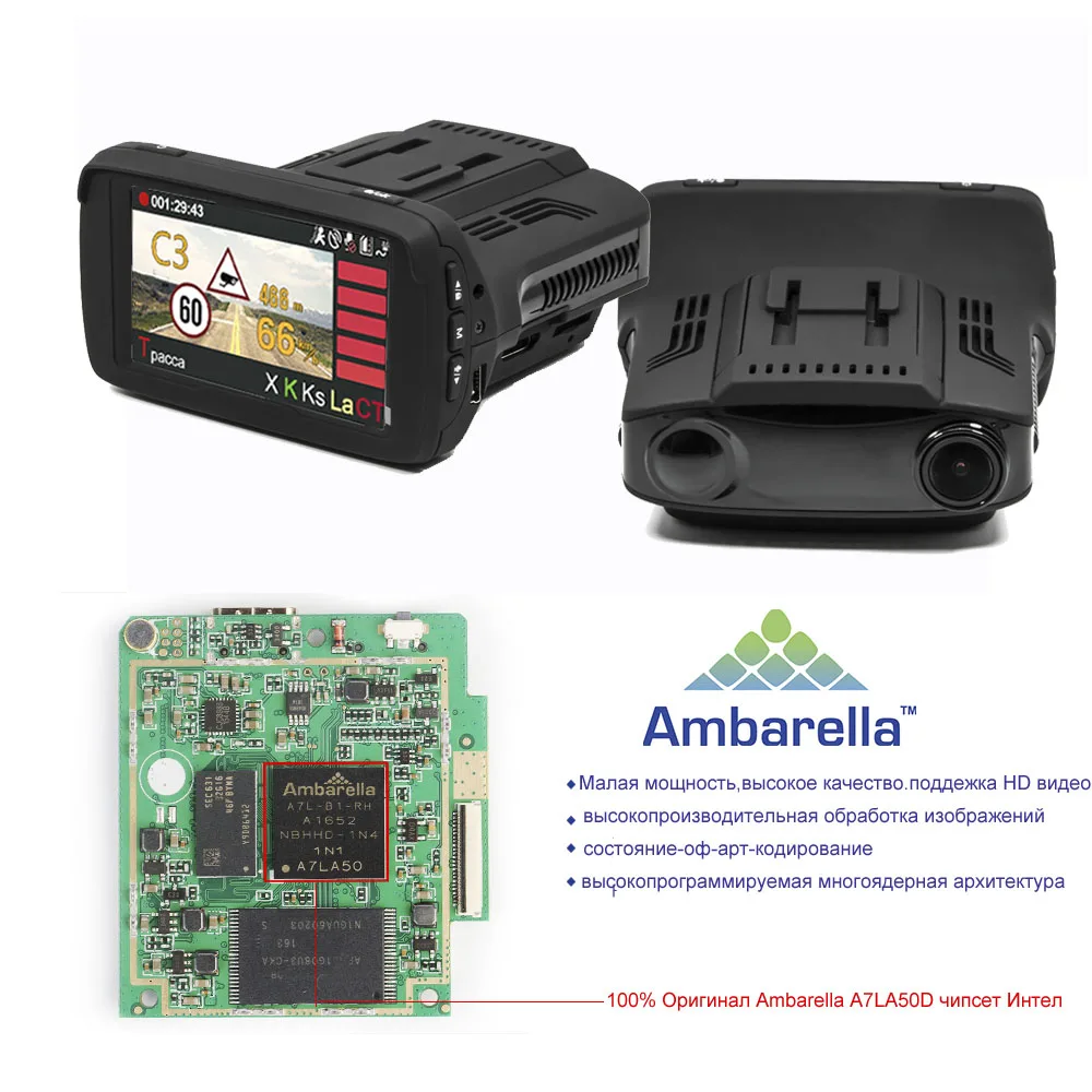 HGDO Ambarella видеорегистратор 3 в 1 GPS антирадар видеорегистраторы автомобильные