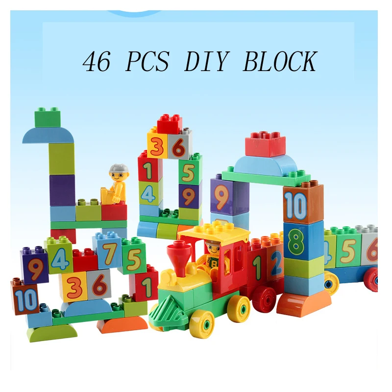 46 Pieces Large Building Color Blocks DIY Creative Bricks Toy Model