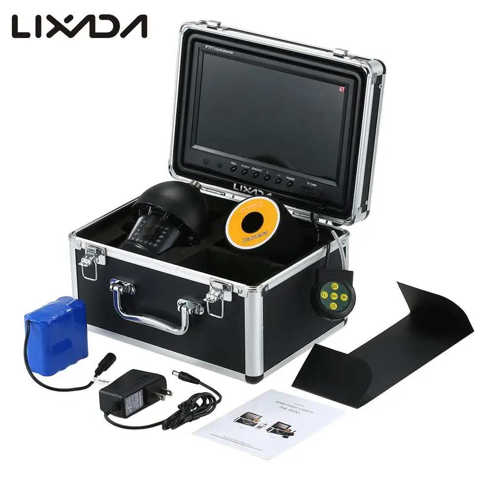 

Lixada Fishing Camera Fish Finder with Free 8GB TF Card 9 Inch 18 LEDs 360 Degree Rotating Camera Professional Underwater Video