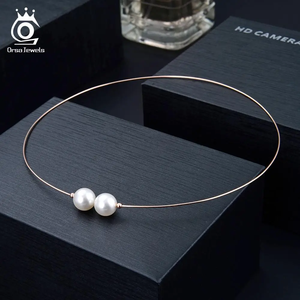 Ожерелье чокер ORSA JEWELS для женщин серебро 925 пробы цвет розового золота|Ожерелья| |
