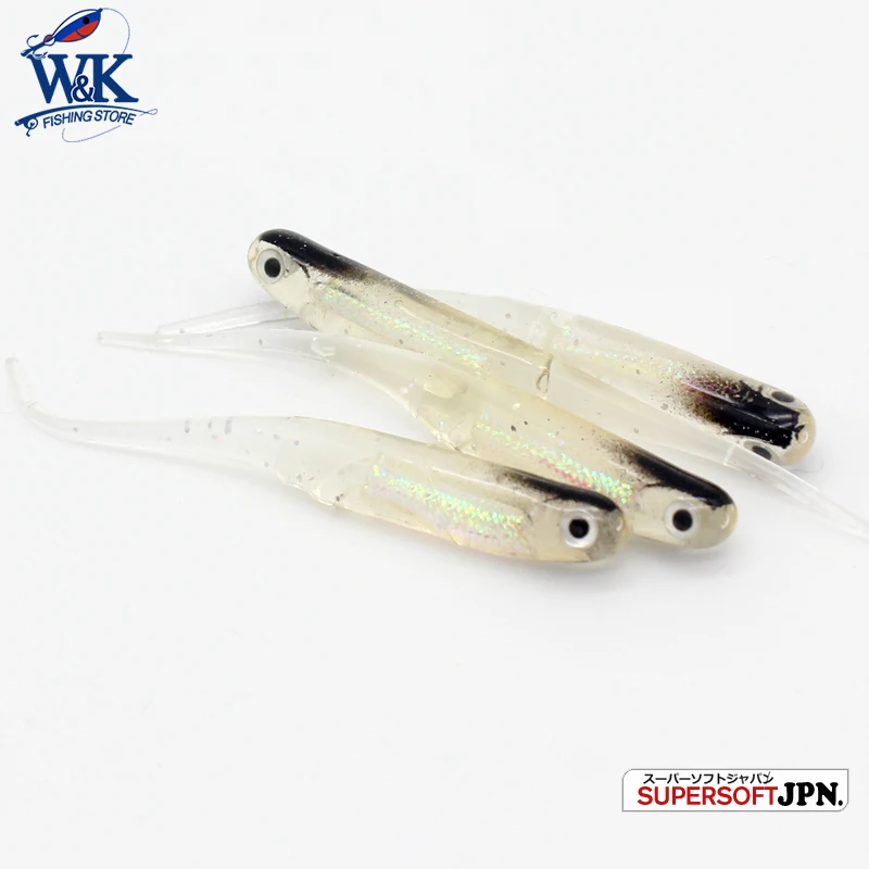 W&K Brand Soft Fishing Lure 6cm*1g Jerkbait baitfish Seaside Swim Shad Zander Walleye Pollock Promotion