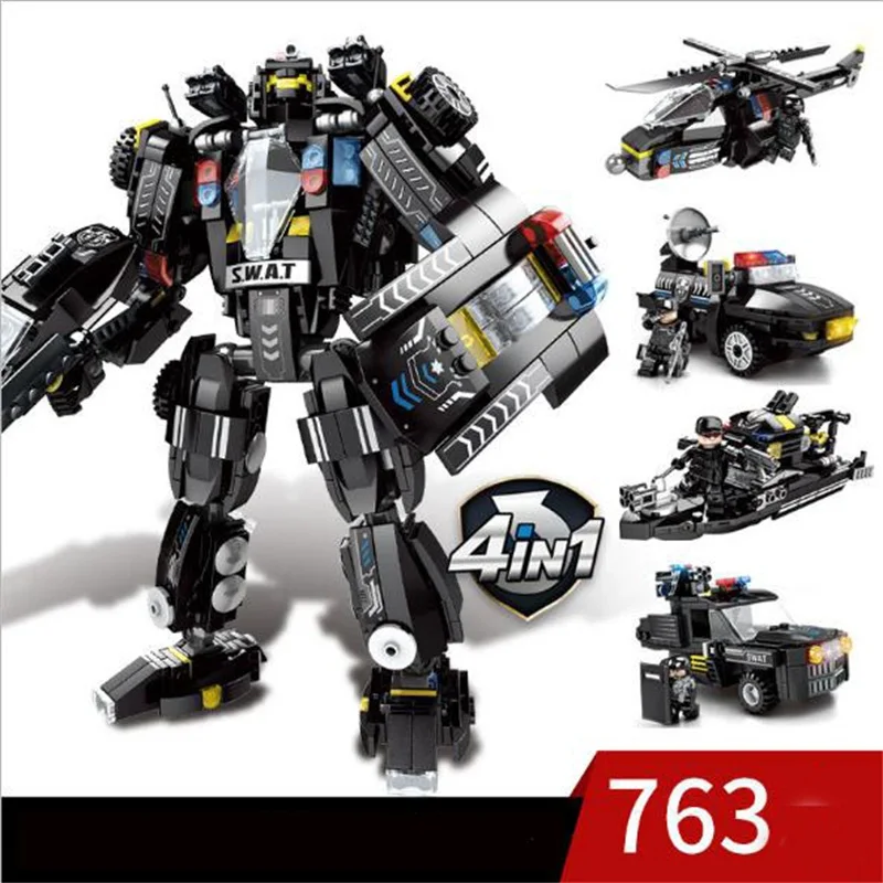 

building blocks Black Hawk special team educational toys Compatible Legoings city Military series DIY figures Bricks for boy