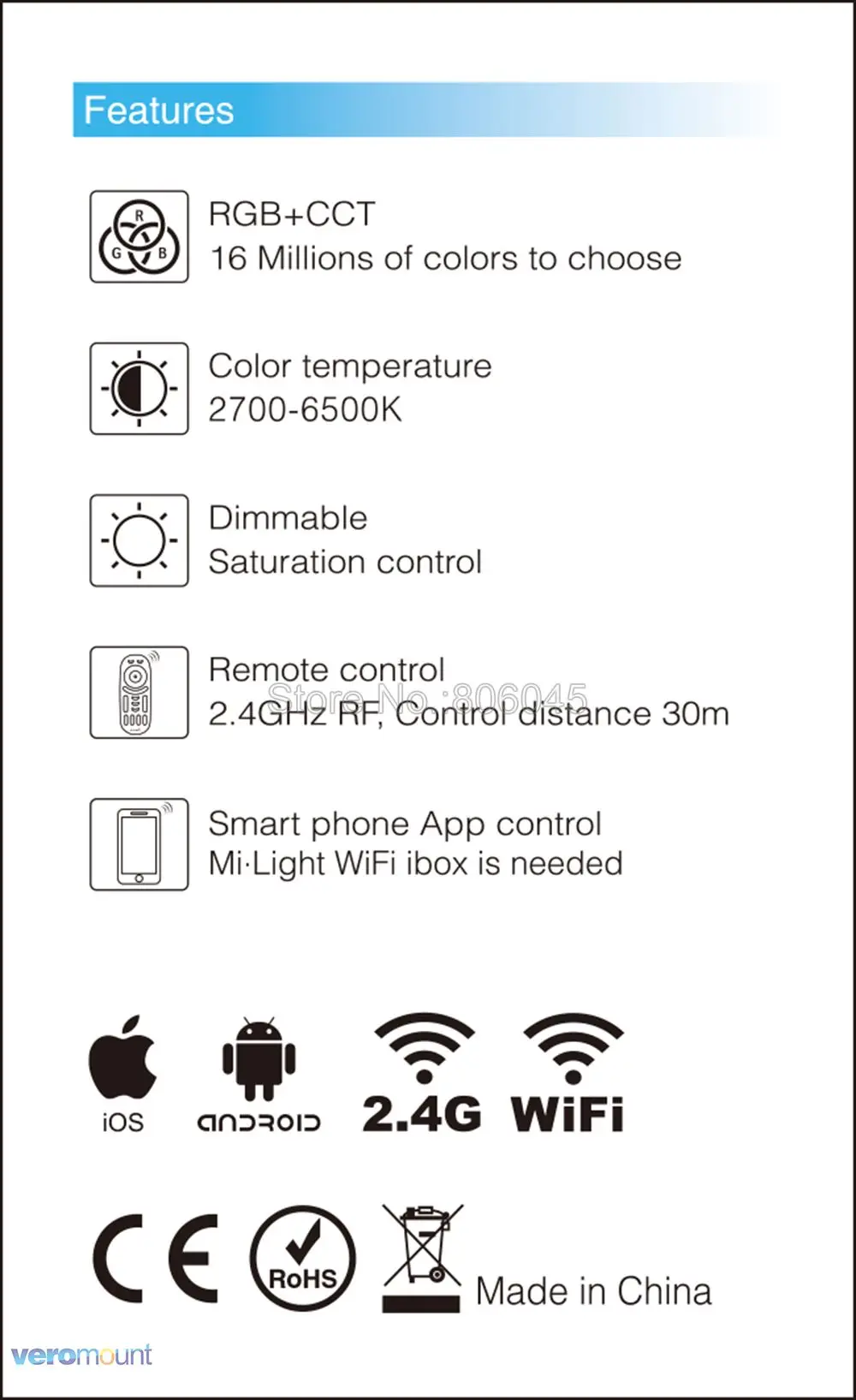 Remoto sem Fio Rgb + Cct Milight Pode Escurecido Lâmpada Led 4 w Gu10 2700-6500 k Smart Wifi Spotlight Fut103 2.4g rf Controle Ser 16 High Quality Luzes e Iluminação