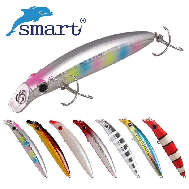 

Smart 8107 Minnow Floating Lure 115mm 19g Plastic Hard Baits for Fishing Pesca Artificial Lure with VMC Hook Wobbler Crankbait