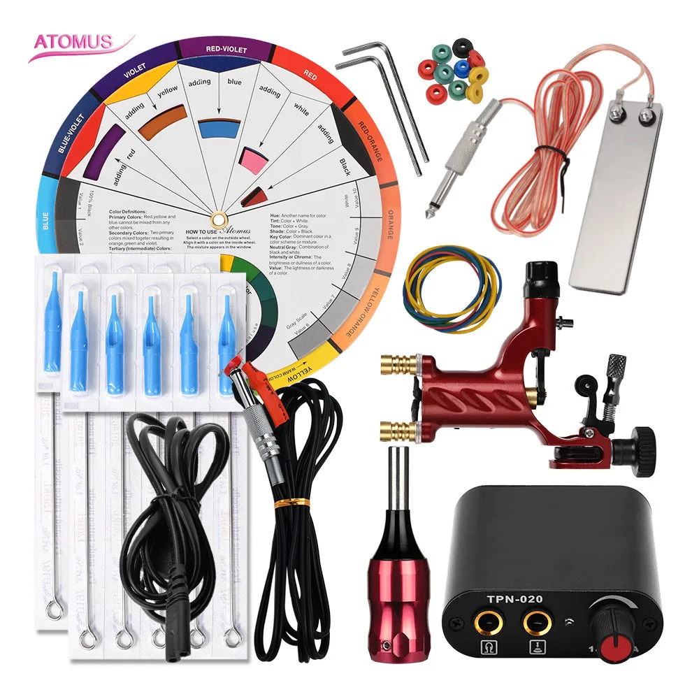 

Rotary Tattoo Machine Suplies Tatouage Maquina Machine Permanent De Tatuar Rotativa Pedal Profissional Tatto Makeup Set Tip Kit
