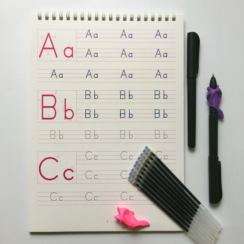 Cahier D Exercices De L Alphabet Pour Enfants Cahier D Exercices En Anglais 26 Maternelle Bebe Prescolaire Pour Ecrire Le Texte 1 Piece Aliexpress