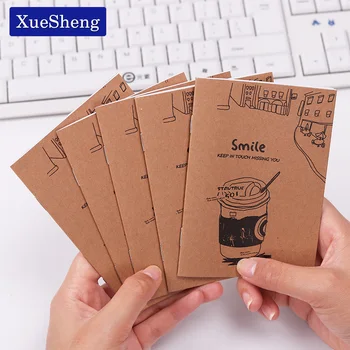 

Retro Notebook Creative Mini Kraft Paper Blank Cup Notepad for Kids Student Gift Stationery