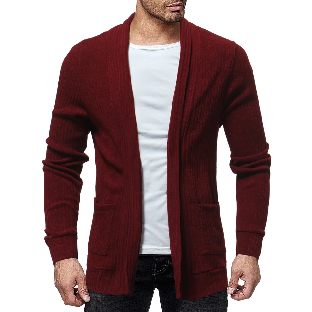 Men'S Sweater Cardigan 2018 Male Brand Casual Slim Sweaters Men Pure Color Simplicity Hedging Men'S Sweater KGUT