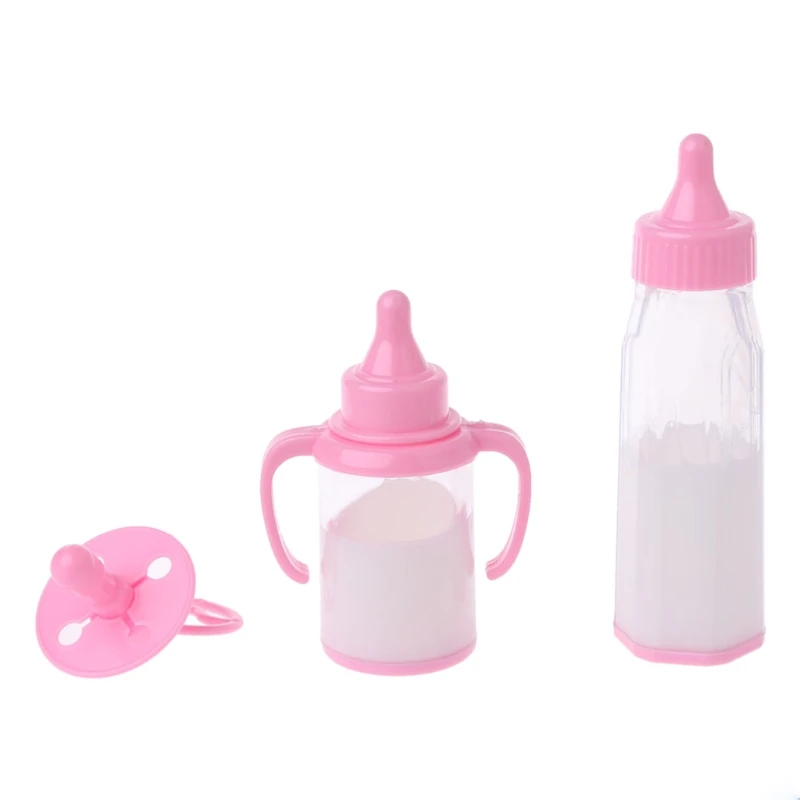 

3pcs/set Magic Feeding Bottle For American BJD Dolls Baby Doll Feeder Nipple Toy