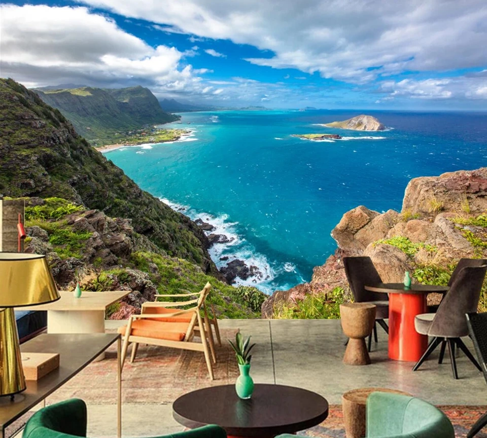 Kundenspezifische Wandbilder Tropen Landschaft Kuste Sky Hawaii