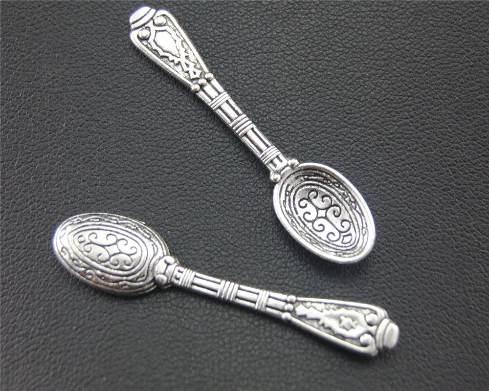 

8pcs Antique Sliver Vintage Style Spoon Charm Handmade Charms Pendants Jewelry Findings 41x6mm A1738