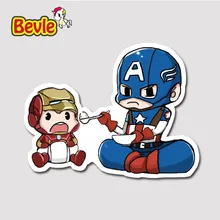 Bevle 9226 Captain America Iron Man Bürgerkrieg Flut Wasserdicht Aufkleber Laptop Gepäck Mode Graffiti Auto Cartoon 3 Mt Aufkleber