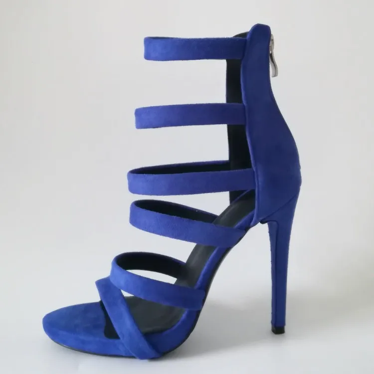 

BINHBET Sandals Women's High Heeled Sandals Shoes Summer Zipper Gladiator Party Dress Sandals Cross-tied Thin Heel Ladies Shoes
