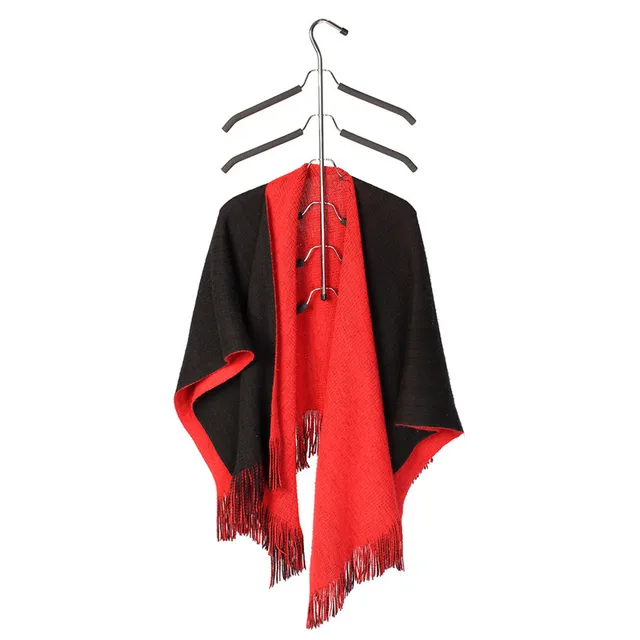 1Pcs Modern 6Layers Rotatable Rack Bathroom Shelf Hanger Tie Towel Hangers Anti-skid Sponge Suit Storage Hook Shirt Holder