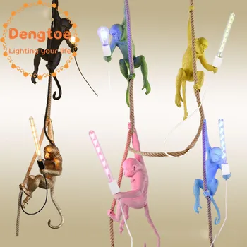 

Monkey Lamp Rope Pendant Light for Dining Room Kitchen White Nordic Pendant Lamp Home Decor Bedroom Lighting Fixtures