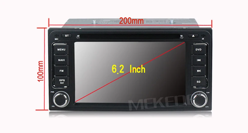 Discount 2din Car Radio DVD gps navigation Player for Toyota Hilux VIOS Camry Corolla Prado RAV4 Prado car Audio Stereo with RDS BT SWC 4