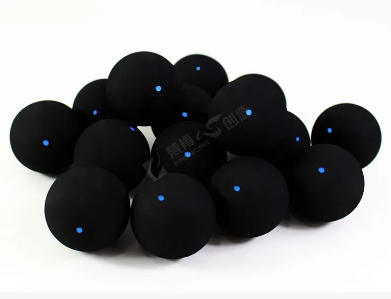 1 шт. FANGCAN One Blue Dot сквош мяч средний уровень Сквош тренировочный мяч черный резиновый шар