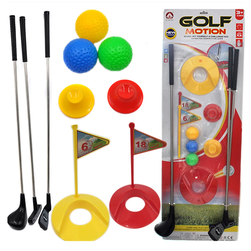 Мини-набор забавных игрушек для гольфа, для обучения детей, для активного раннего образования, для спорта на открытом воздухе, для упражнений, игрушки для мальчиков и девочек