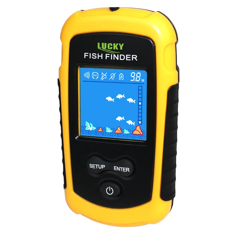 FFC1108-1 حار بيع إنذار 100 متر المحمولة سونار Lcd السمك المكتشفون الصيد إغراء السونار الصيد مكتشف