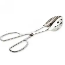 New Kitchen Cooking Salad Serving Tools BBQ Tongs Stainless Steel Food Bread Clip Utensil