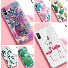 Модный милый чехол с рисунком кактуса ананаса для iPhone X XS Max XR 7 8 6 6S Plus 10 5 S 5S SE ультратонкий ТПУ чехол для телефона s