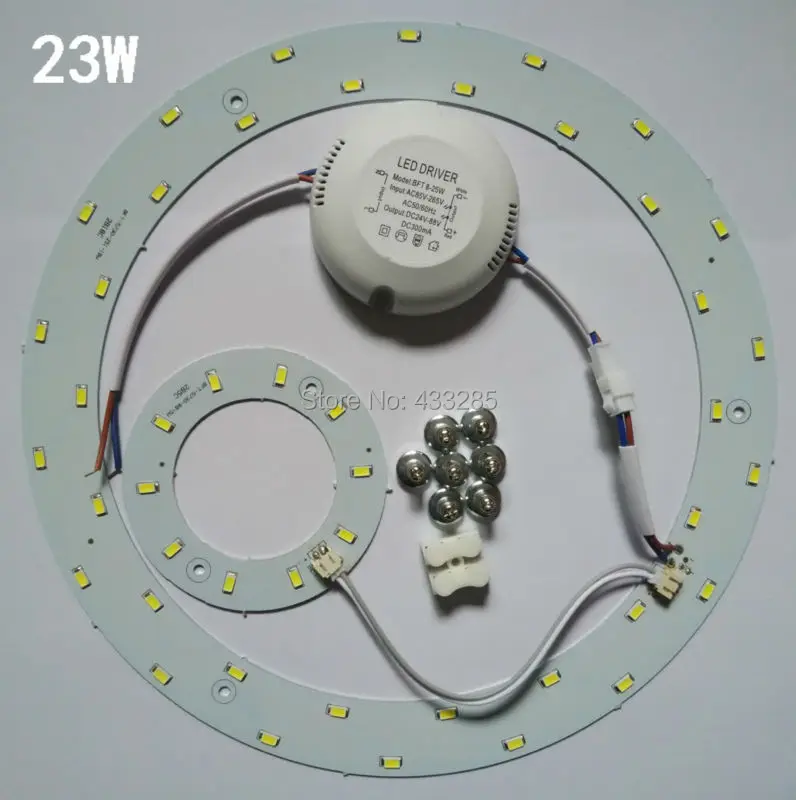 23 Вт круглая Светодиодная панель свет AC85-265V SMD5730 светодиодный круглая потолочная панель округлая панель для круглых ламп из фибролитов средей плотности