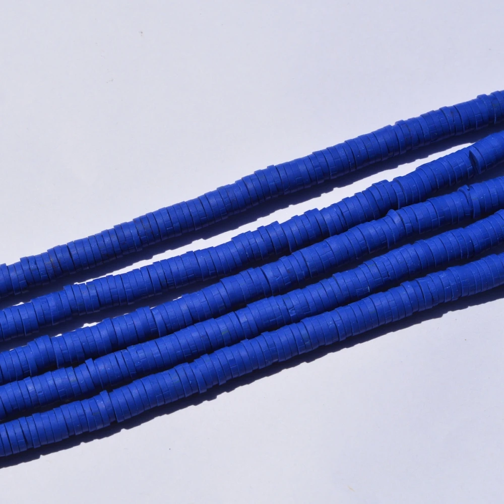 Королевский синий 6 мм африканские бусины резиновые прокладки|rubber spacer|trade beadsbead