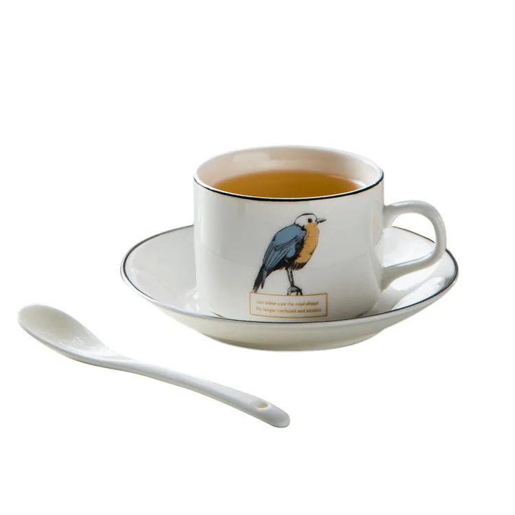 European coffee mug saucer set, afternoon tea set, personalized couple cups and saucers,children's Western bone china teacup European coffee mug saucer set, afternoon tea set, personalized couple cups and saucers,children's Western bone china teacup